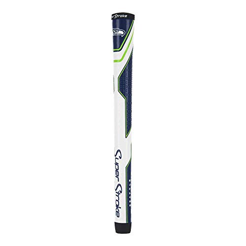 SuperStroke NFL Traxion Tour Golf Club Grip, Seattle Seahawks (Standard)Â | Officially Licensed Through Team Golf | Improves Feedback and Tackiness | Reduces Taper to Minimize Grip Pressure