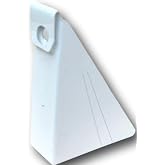 10 Pack Gutter Wedges for 5&rdquo; K-Style Aluminum Gutters &ndash; Steep Roof Pitch Gutter Leveling Shims for Angled Fascia Boards (6/12&ndash;10/12 Pitch) &ndash; Rain Gutter Support Spacer Brackets &ndash; WHITE &ndash; Made in USA