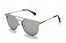 GAMT New Fashion Cateye Polarized Sunglasses For Women Classic Style (metal silver frame silver lens)