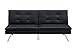 DHP Chelsea Convertible Splitback Futon Couch with, multifunctional - Black