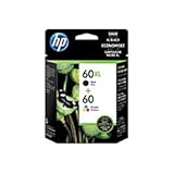 HP 60XL N9H59FN Black and 60 Tricolor Original Ink Cartridges, Combo-Pack