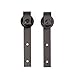 TCBunny 13ft Black Country Barn Wood Steel Sliding Door Hardware Set Antique Style, Double Doors, Steel