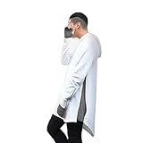 OLRIK Mens Hipster Hip Hop Classic Pullover Long Zipper Hoodie Sweatshirts Jacket