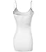 Emmalise Clothing Women's Basic Casual Plain Long Camisole Cami Top Tank, White, Small