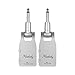 Muslady Guitar System Transmitter & Receiver 2.4G Wireless Built-in Rechargeable Lithium Battery 30M Transmission Range for Electric Guitar Bass (Silver)