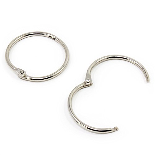 AIKE Book Rings Metal Loose Leaf Binder Rings Key Rings for Scrapbook/Album/Craft 20Pcs (1.5inch/38mm) - Thumbnail 3