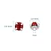Pandahall 50pcs 3.8-4mm Square Brass Grade A Rhinestone Beads Chaton Montee Sew On Beads Silver Metal Color Mixed Color Jewelry Makings