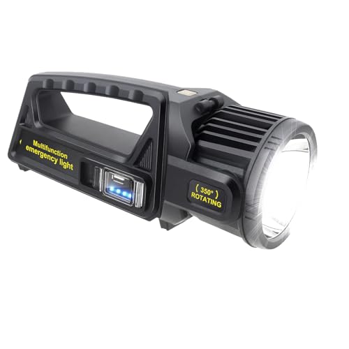 LETOUR High Power LED Flashlights, 350000LM Rechargeable LED Flashlight 9 Modes Powerful Flashlights High Power Rechargeable Flashlight Light Emergency Home for Camping