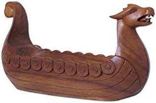 Cáscara Vikingo dragón barco de madera, talladas a mano - de barcos