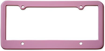 Solid Matte Pink Plastic License Plate Frame
