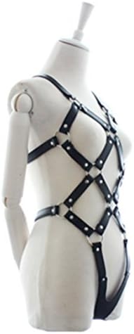 Adult sex flirt straps toys Black leather armor Fetish bondage restraints Kit (Flat nail straps)