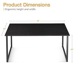 Coleshome 55 Inch Computer Desk, Modern Simple