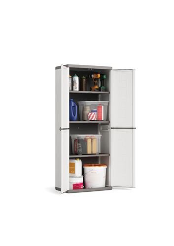 Kis Kunststoffschrank"Jolly" hoch, 1 Stück, weiß/grau, 9732000 0447 01 – Bild 4