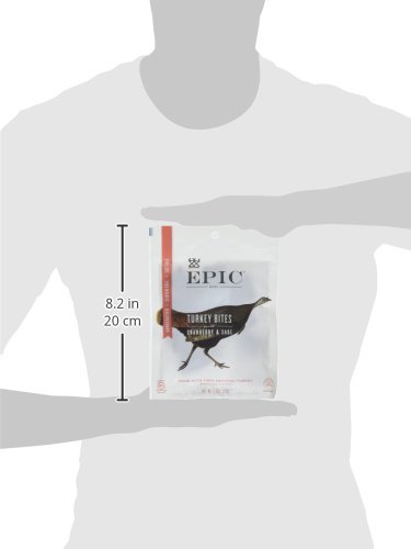 Epic Jerky Bites, 100% Natural, Turkey, Cranberry, Sage, 2.5 ounce, 4 Count