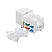 VCE UL Listed 10Gbps Cat6 Keystone Jack Insert 25-Pack, 90 Degree Punch Down RJ45 Keystone Jack Adapter Slim Profile for Patch Panel and Wall Plate