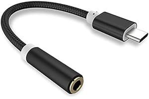 USB C to 3.5mm Audio Jack Adapter Braided Nylon Cable Wired Headphone Adapter Smart Phone Adapter Type C Audio Cable Converte