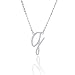 AOLO Initial G Necklace Stainless Steel Charm for Grilfriends Gift