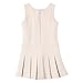 Bienzoe Girls School Uniform Jumper: Stretch Fit Pleated Hem Kids Sleeveless Dress