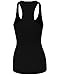 Womens Racerback Tank Top Long Tunic Cotton Ribbed Jersey Tank Top