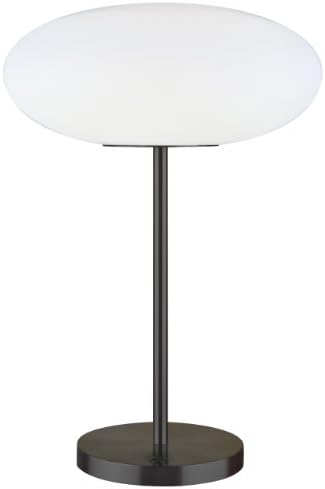 Holtkoetter  6551P1 HBOB SW Halogen Table Lamp with Dimm-System and Satin White Glass, Hand-Brushed Old Bronze