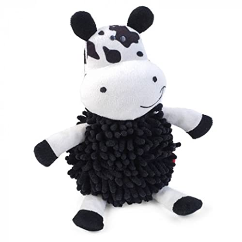 Zoon Noodly Cow Plushie Dog Toy with Squeaker 20cm
