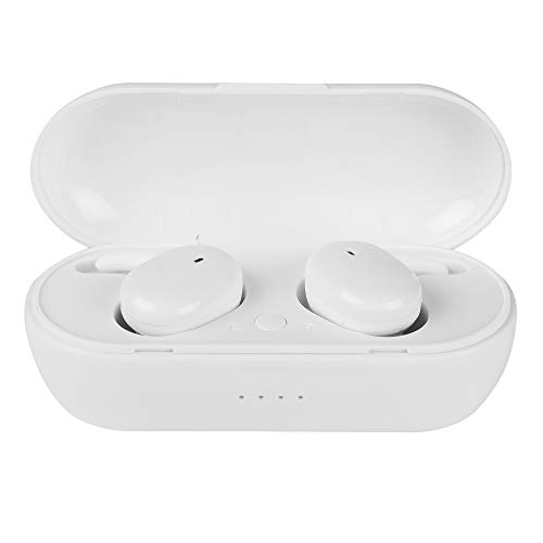 ROXO P2 Truly Wireless Earbuds TWS Earphones HiFi Stereo Sound Quality and is Surrounded by 3D (White)