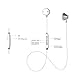 Bluetooth Headphones, Wireless V4.1 Magnetic Stereo Earphones, Suitable for Samsung Galaxy S9, IPX4 Splash Proof Noise Cancelling with HD Mic for Running and Sport - White