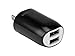 Dual Port Home Travel USB Wall Charger Adapter for iPhone 5 5s 5c 6 Samsung S3 S4 S5 Note 2 3 iPad HTC One M8, Etc. - 10 Watt (2.1 Amp) - By Cellet - Black