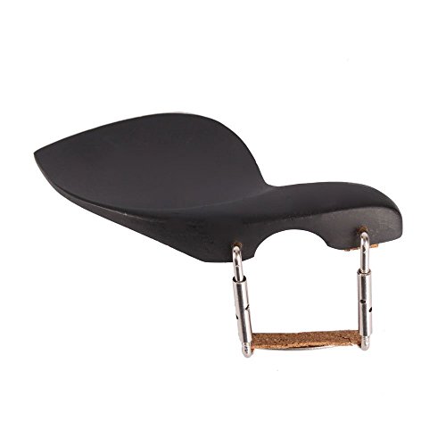 Soarun Black 4/4 Violin Chinrest with Screw & Cork, Ebony with Standard Bracket