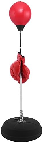 Flagup Boxing Punching Ball, Height Adjustable Free Standing Punching Bag with Stand &amp; Gloves