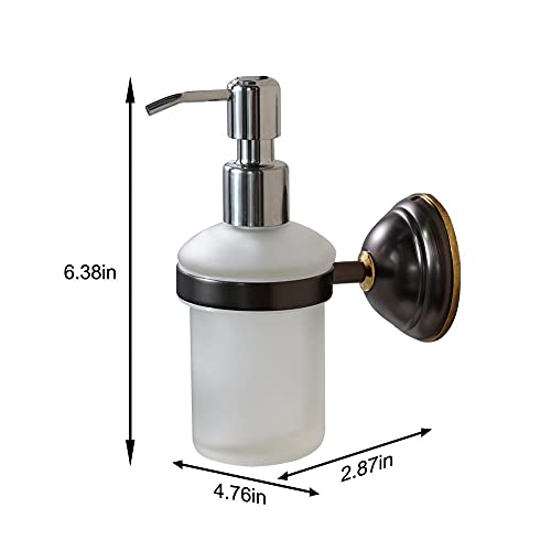 Crown Wall Mount Soap & Lotion Dispenser Pump Bronze Liquid Hand Soap