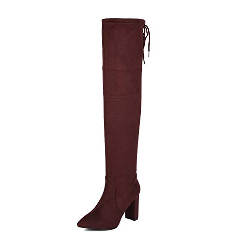 DREAM-PAIRS-Womens-Thigh-High-Fashion-Boots-Over-The-Knee-Block-Heel-Boots