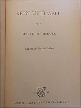 Sein Und Zeit Amazon De Heidegger Martin Bucher