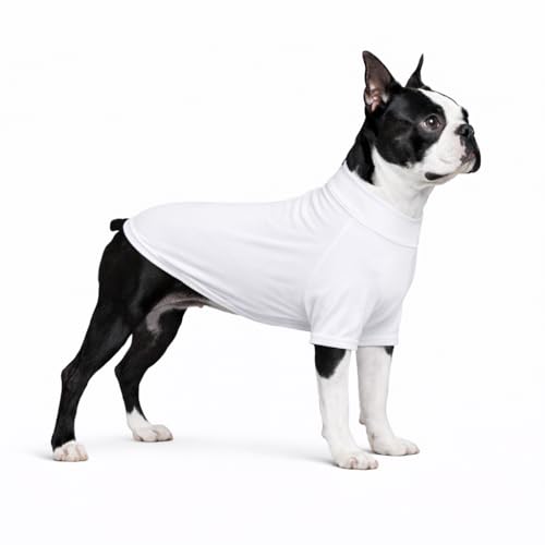 LoveLongLong Spring Summer Cooling Dog T-Shirt with UV Protection and Moisture-Wicking Fabric Blank Color White XL — image 1