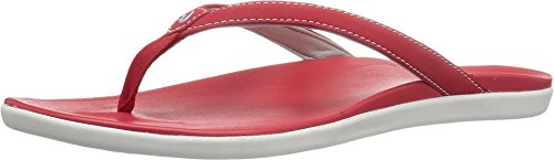 OLUKAI Hoopio - Womens Comfort Sandal Ohia Red/Ohia Red - 7