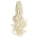Qunlinta Hair Extensions Ponytail 18″ 20″ Claw Curly Wavy Straight Clip in Hair Extensions Synthetic Hairpiece Bleach Blondethumb 4