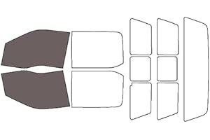 Rvinyl Window Tint Kit Compatible with Ford F-250 2017-2023 4 Door Super Crew - Black 35% - Single Ply No Bubble Film - Do it Yourself Vehicle Front Precut Kit