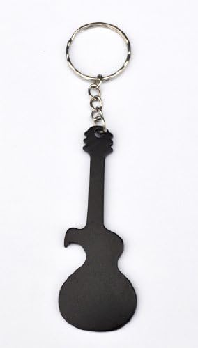 Black Guitar Keyring / Bottle Opener