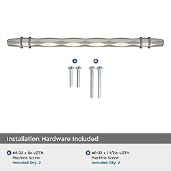 Amerock | Cabinet Pull | Satin Nickel/Black Chrome