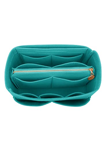 LEXSION Felt Purse Bag Organizer Insert with zipper Bag Tote Shaper Fit Speedy Neverful PM MM, Lake Blue, XL — image 1