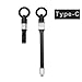 Short USB Type C Cable Portable Charger Keychain Cord - Data Sync, Compatible Samsung Galaxy S8/S9, Note 7/8, Other USB C Devices