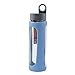LOCK & LOCK I-BAND Heat-Resistance Glass Water Bottle, 17 oz (Blue)