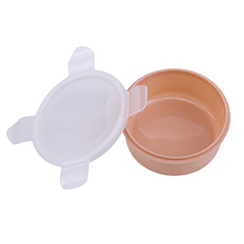 Yunzee Food Storage Container Round Shape Household Refrigerator Storage Box with Lid Meal Prep Lunch Box Kitchen Food Prep Container,Pink - Thumbnail 4