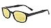 Pacific Coast Original KD's Biker Sunglasses (Black Frame/Yellow Lens)