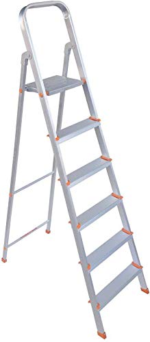 PARAS 6 Step Light Weight Aluminium Heavy Duty Folding Ladder | Made in India | Premium Quality