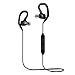 Acekool Bluetooth Headphone, Wireless In-Earphone Sports Stereo Earbuds with Microphone, Support APT-X Low Latency & Water Resistant Secure Fit for Running Exercising (Black)