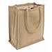 Natural Jute Burlap 6 Bottle Wine Tote Bag Reusable Jute Wine Carrier w/Divider (1)