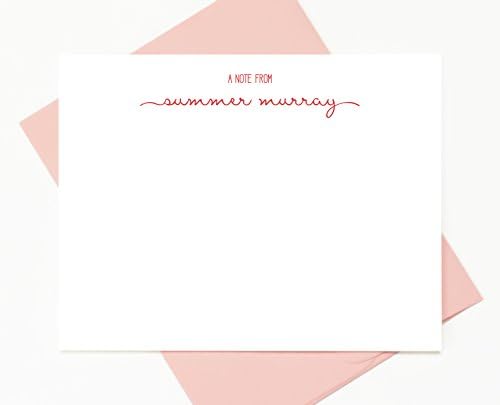 Personalized Notecards with Name for Girls Stationery Cards and Envelopes Set for Writing Letters