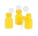 24 Mini Hexagon Yellow Bubble Bottles