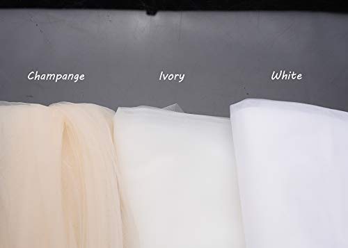 Kercisbeauty Bridal Lace Embroidery Hollow Out Flower White and Ivory Veil Drop Wedding Hair Comb Crystal Beads Wide Lace Chapel Single Layer Wedding Hair Accessories - Thumbnail 4